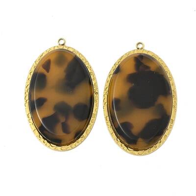 304 Stainless Steel Resin Pendants