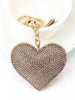 Fashionable Pu Leather Heart Shaped Keychain, Tassel Decorated Alloy Bag Charm for Women & Girls, All-match Fashion Accessori...