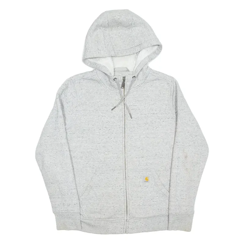 CARHARTT Relaxed Fit Womens Grey Hoodie Full Zip S