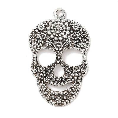 Day of the Dead Ornaments Tibetan Style Sugar Skull Pendants