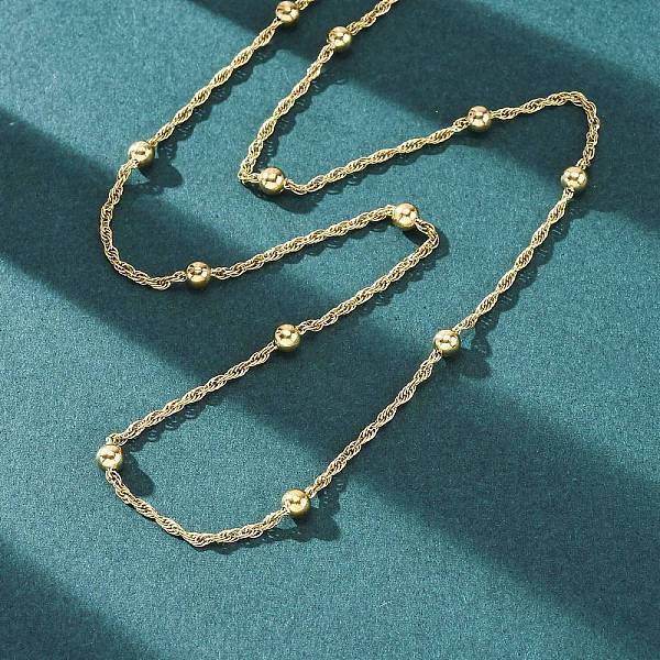 304 Stainless Steel Round Rope Chain Necklaces