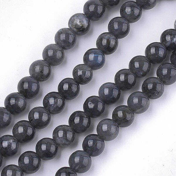 Natural Black Labradorite Beads Strands