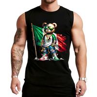 HAGBDH Sporsity Men Graphic Vest with Cool Mexican Pride Bear Stylish Casual Wear Trendy Fashion Streetwear  Graphic Sleevele...