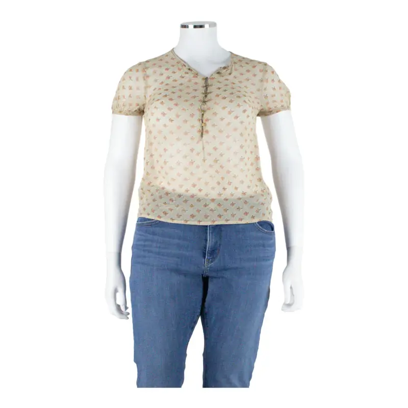 NOA NOA Womens Printed Top Pink Spotted XS