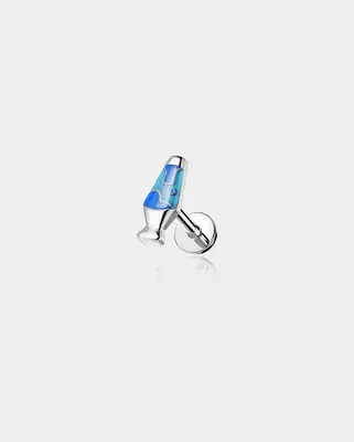 Oufer X Roly Glow in the Dark Internally Threaded Cartilage Stud - Blue