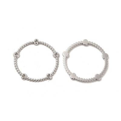 Tarnish Resistant 304 Stainless Steel Linking Ring Rhinestone Settings