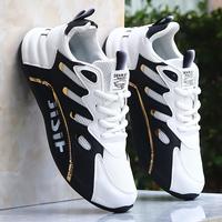 Men's all-season trail running shoes, lightweight, non-slip, wear-resistant, low-top lace-up sneakers, PU upper and sole, tex...