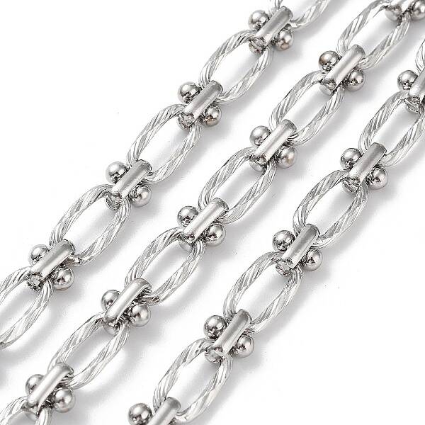 Tarnish Resistant 304 Stainless Steel Oval & Knot Link Chains