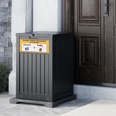 [FallFreshness]LHBCRAFT 48 Gallon Package Delivery Box Snow protection Ventilate Rainproof Long service Package Delivery Box(...