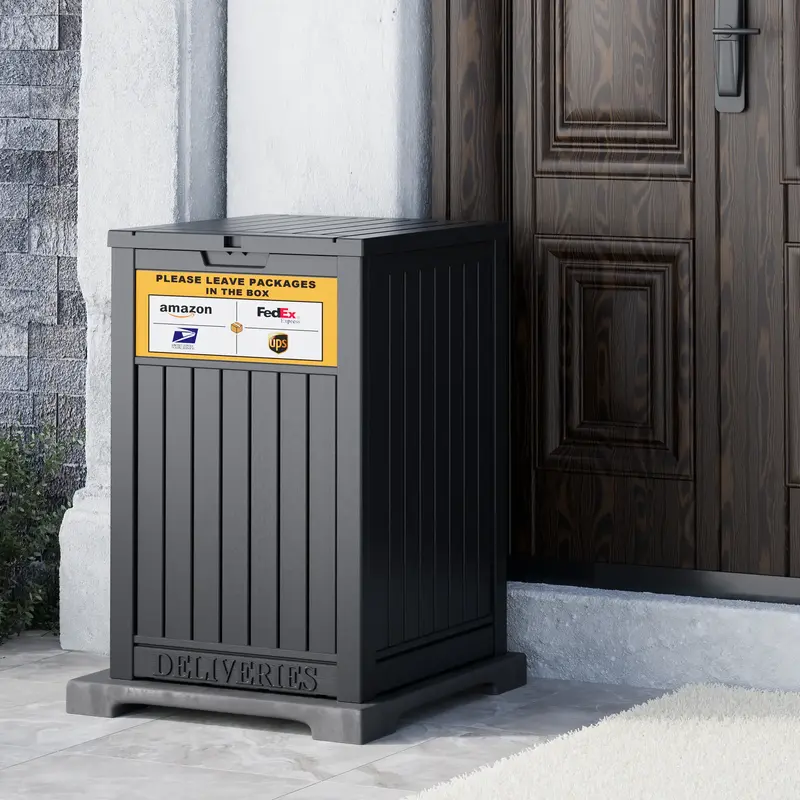 [FallFreshness]LHBCRAFT 48 Gallon Package Delivery Box Snow protection Ventilate Rainproof Long service Package Delivery Box(...