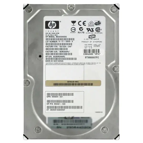 359461-003 HP 300GB 2Gb/s Fibre Channel 10000 3.5-inch Hard Drive