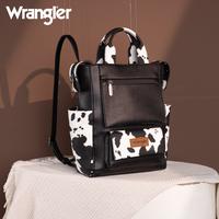 Wrangler Women Backpack Purse Convertible Ladies Anti Theft Backpack with Adjustable Strap Leopard Print Western Crossbody Pu...