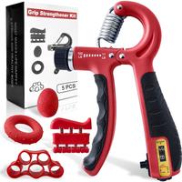 5-in-1 Adjustable Grip Strengthener Set - Forearm & Finger Strength Training Tool, Unisex, Essential for Rehabilitation and F...