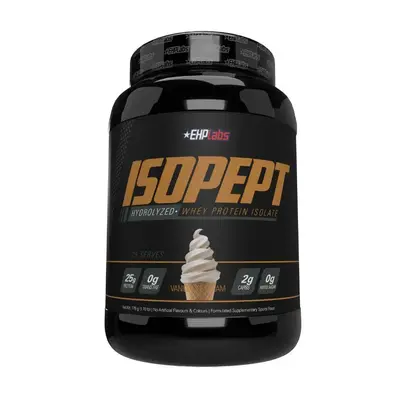 EHPlabs ISOPEPT Hydrolyzed Whey Protein Isolate 25g Post-Workout Recovery Formula Fast-Digesting Gluten-Free Low-Lactose Heal...