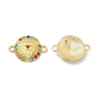 Alloy Connector Charms with Colorful Rhinestone