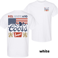 Red White and Coors Banquet Tshirt, 4th of July Beer Shirt, Shirts Men, Men's Graphic Tees, Classic Fit T-Shirt, Streetwear, ...