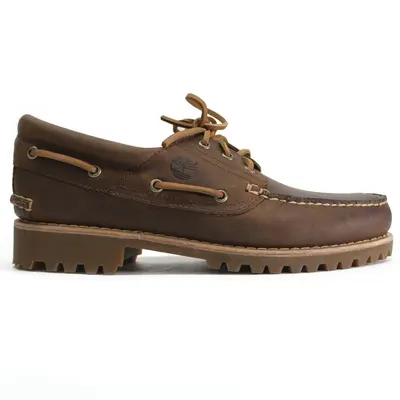 Timberland Authentics 3 Eye Classic Lug Leather Men's Lace Up Shoes - Medium Brown - Size:US 8.5 Men