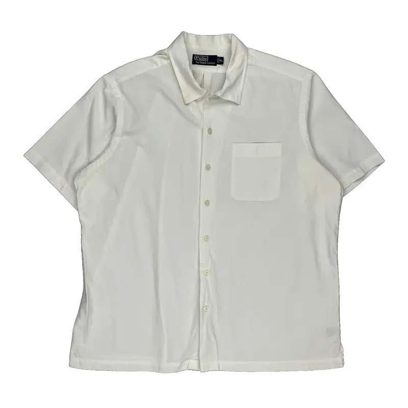 Polo By Ralph Lauren Short Sleeve Shirt - XL White Cotton