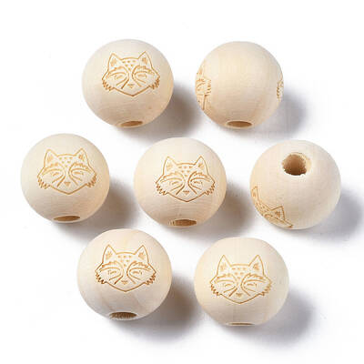 Unfinished Natural Wood European Beads