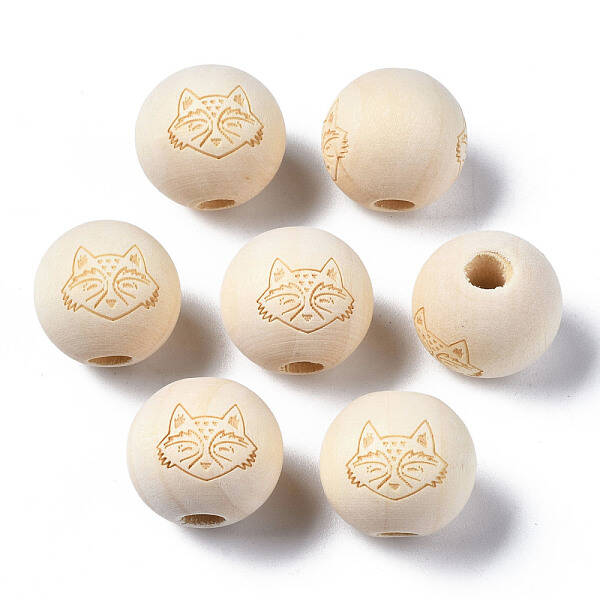 Unfinished Natural Wood European Beads