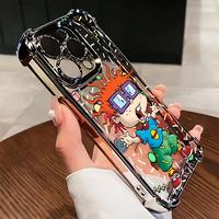Cartoon Little Boy R-Rugrats Mobile Phone Case Compatible with iPhone 16 15 14 13 12 11 Pro Max  Anti-Fall Transparent Soft B...