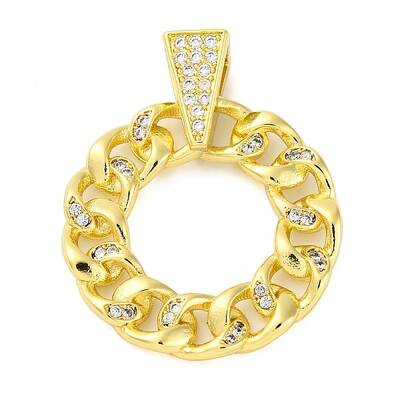 Rack Plating Brass Micro Pave Cubic Zirconia Pendants