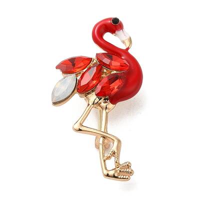 Alloy Crystal & Light Siam Rhinestone Brooch