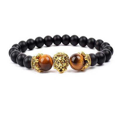 Natural Frosted Stone Round Beads Stretch Bracelets