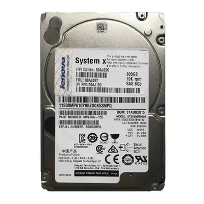 00AJ096 IBM 300GB 6Gb/s SAS 10000 2.5-Inch Hard Drive