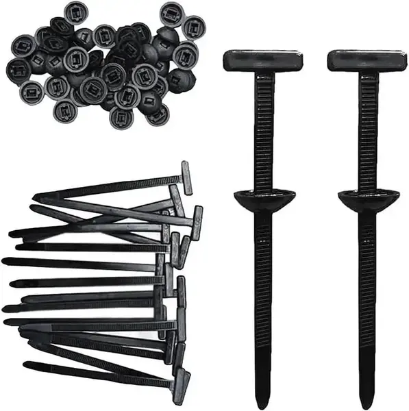 100pcs Nylon Universal Cable Tie Buckle Heavy Duty Plastic Cable Ties with Buckle Reusable Automotive Fasteners for Car Daily...