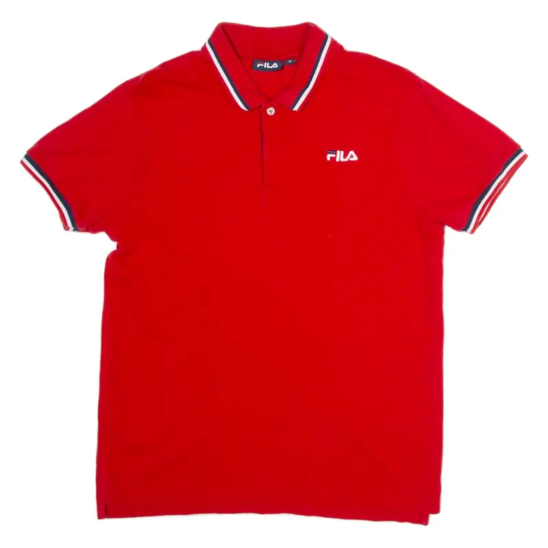 FILA Mens Polo Shirt Red M