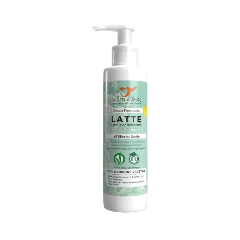 Le erbe di janas Soothing and Hydrating Milk with Sardinian Helichrysum, 150 ml