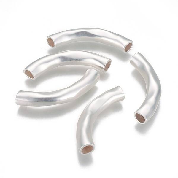 Brass Curved Tube Beads
