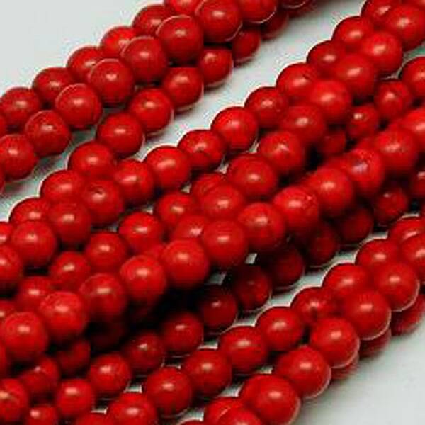 1 Strand Synthetic Turquoise Round Beads Strands