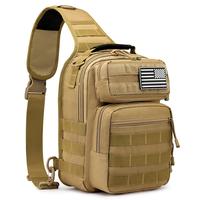 Tactical Sling Bag Backpack Military Rover Shoulder Sling Pack Small EDC Crossbody Chest Bag for Men With USA Flag Patch【sh...