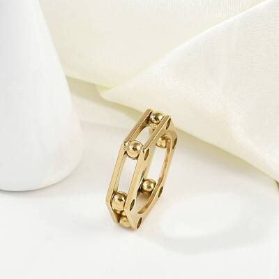 Ion Plating(IP) 304 Stainless Steel Finger Ring for Women
