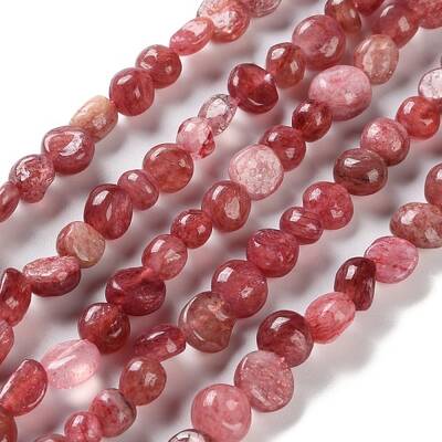 Natural Strawberry Quartz Beads Strands