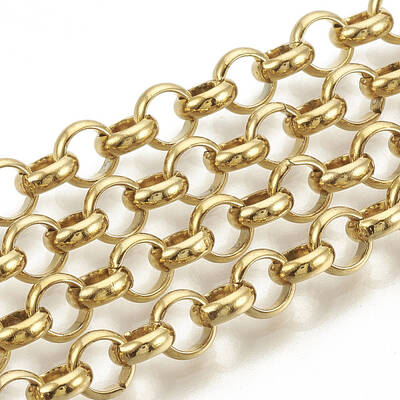 3.28 Feet PVD Vacuum Plating 304 Stainless Steel Rolo Chains