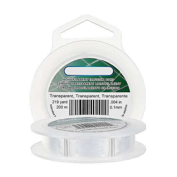 BENECREAT 200m 0.1mm Clear Fishing Nylon Beading Thread Wire for Hanging Ornaments