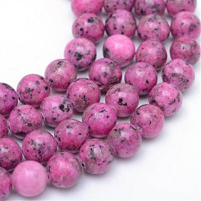 Natural Sesame Jasper/Kiwi Jasper Bead Strands