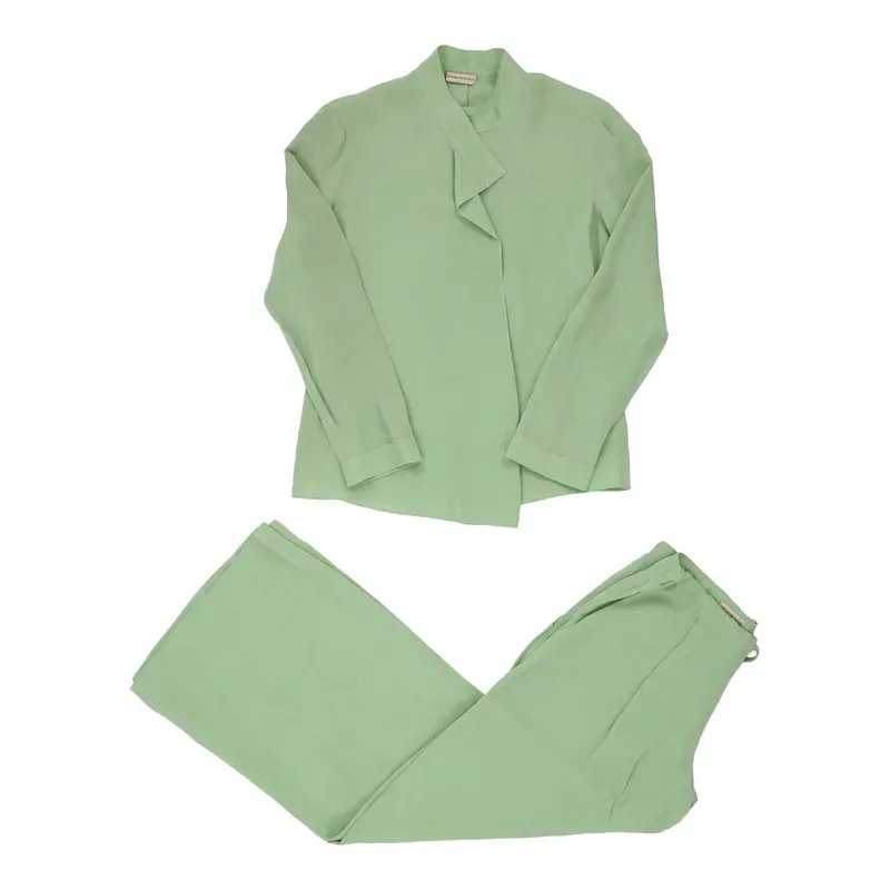 Emporio Armani Co-Ord - Medium Green Linen Blend | Size: medium