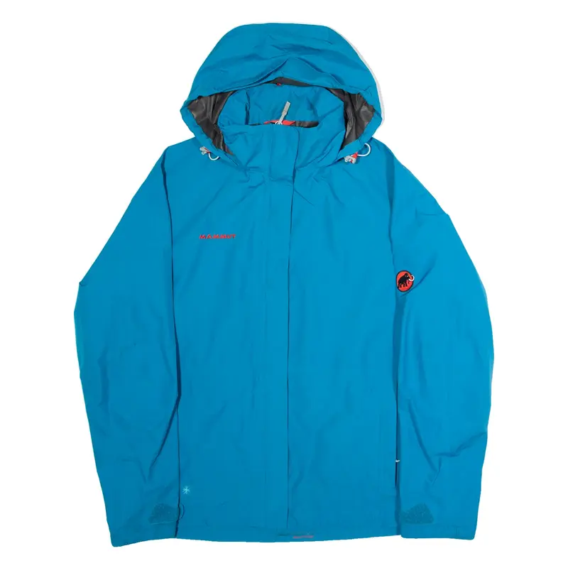 MAMMUT Gore-Tex Womens Rain Jacket Blue Hooded XL