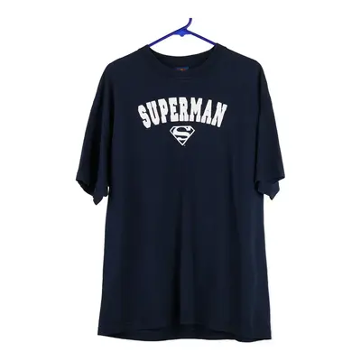 Superman Alstyle T-Shirt - XL Navy Cotton