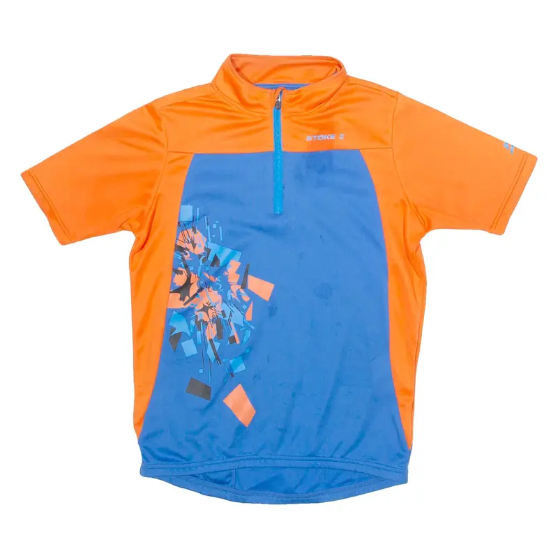 STOKE Cycling Boys Jersey Blue High Neck 8-9Y