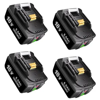 18 Volt Replace for Makita 18V Battery BL1860B, 6000 mAh High Capacity Replacement Batteries Compatible with Makita BL1860B 1...