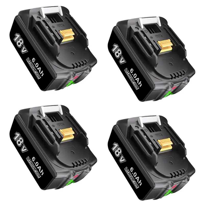 18 Volt Replace for Makita 18V Battery BL1860B, 6000 mAh High Capacity Replacement Batteries Compatible with Makita BL1860B 1...