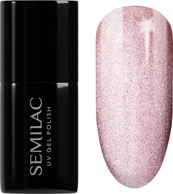 Semilac UV Hybrid Gloss GALA gel nail polish with UV/LED lamp color 663 Blush Gloss 7 ml