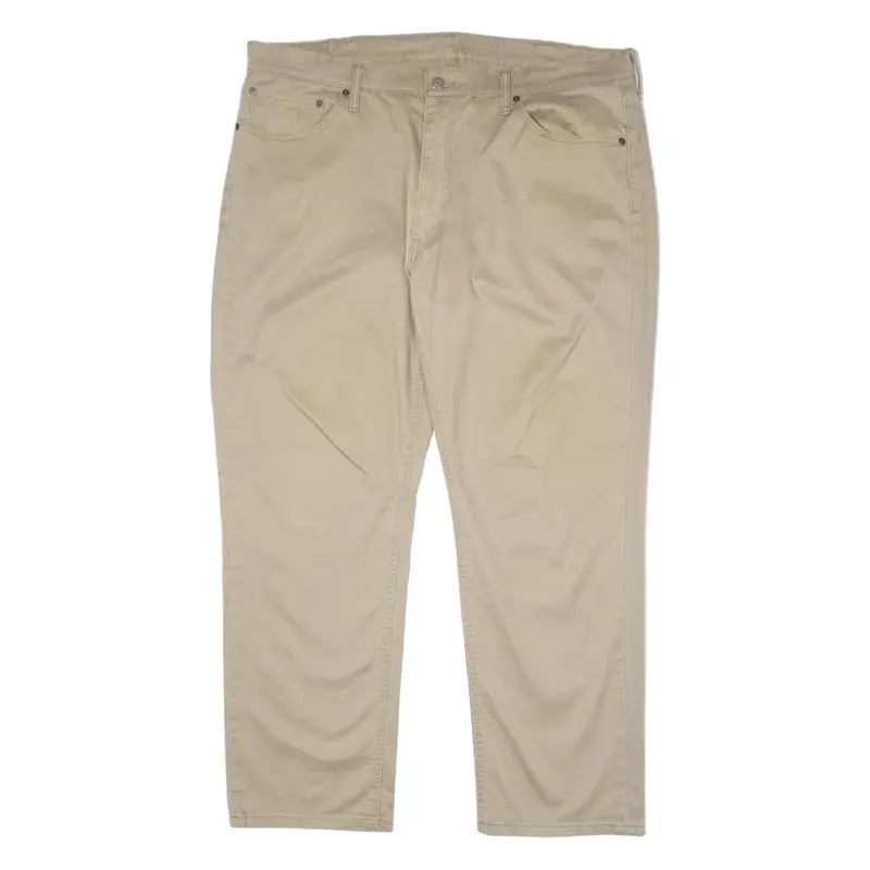 LEVI'S 541 Athletic Fit Mens Trousers Beige Slim Straight W40 L28