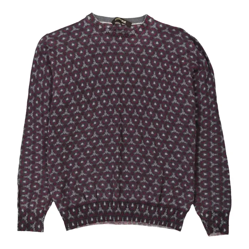 Roberto Cavalli Jumper - Small Red Cotton Blend | Size: small