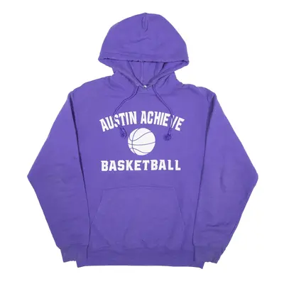 PORT & COMPANY Austin Achieve Basketball USA Hoodie Purple Pullover Womens M